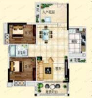 凯旋荟2室2厅1卫户型图