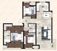 首开·如院3室2厅2卫户型图