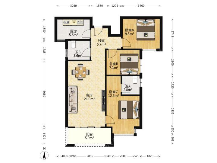 整租·三迪枫丹