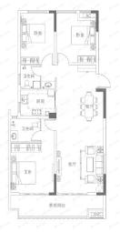 鑫生坤悦居3室2厅2卫户型图