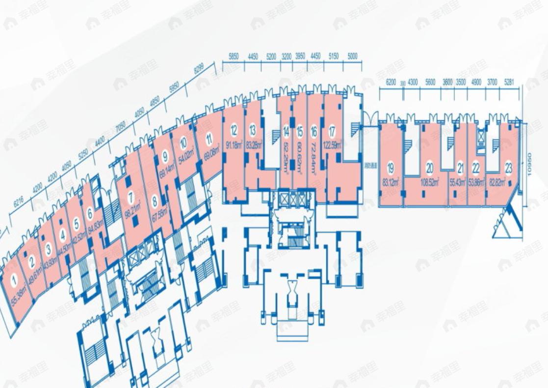 1室1厅建面55平户型图
