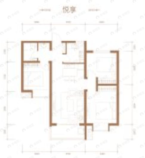 太行悦泉苑3室2厅1卫户型图