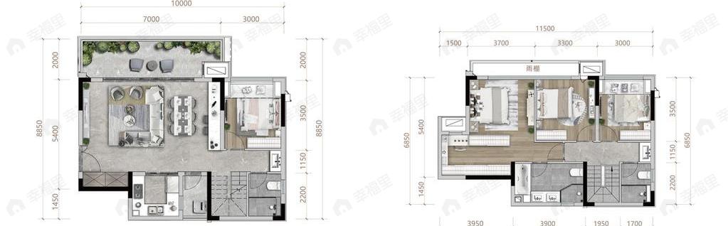 华宇金科锦绣原麓4室2厅3卫户型图