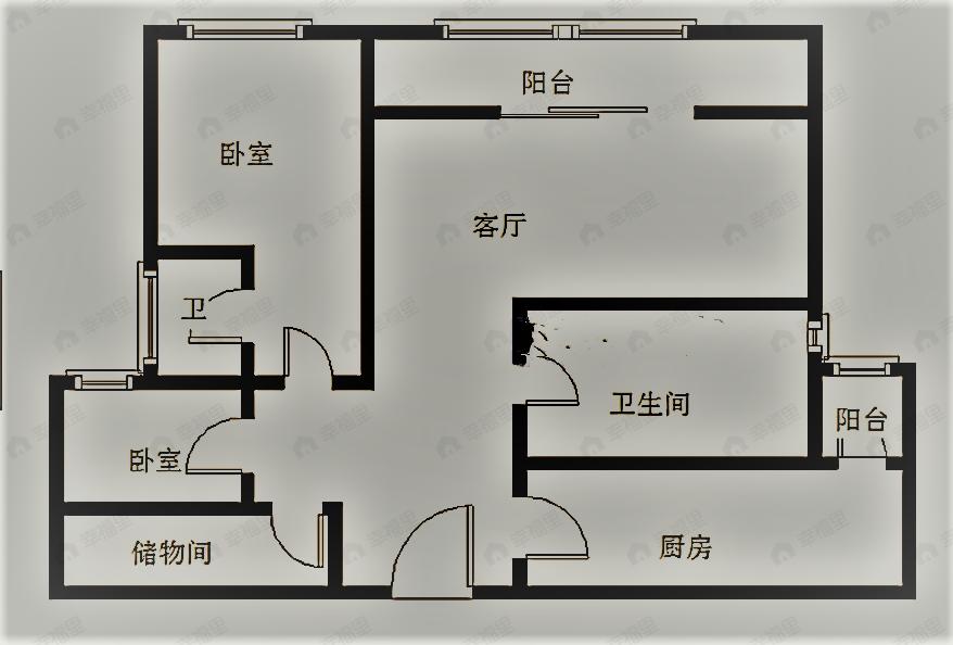 协信公馆1室1厅1卫户型图