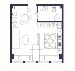 万象瑞都1室1厅1卫户型图