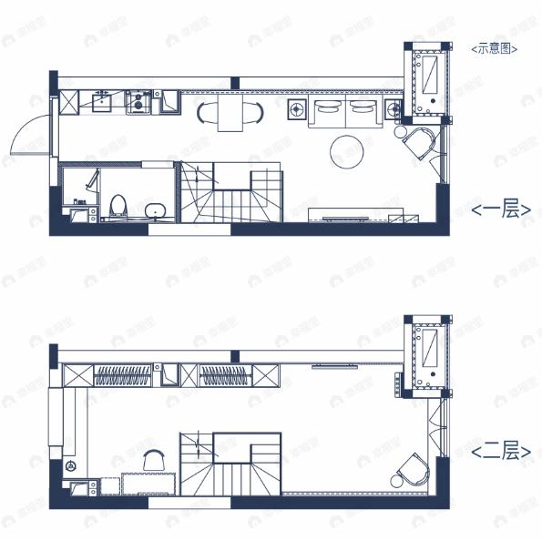 荣安光圈2室1厅1卫户型图