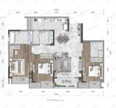 佳兆业滨江四季3室2厅3卫户型图