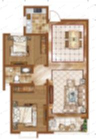 盛唐融城2室2厅1卫户型图