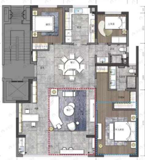 滇池俊府3室2厅2卫户型图