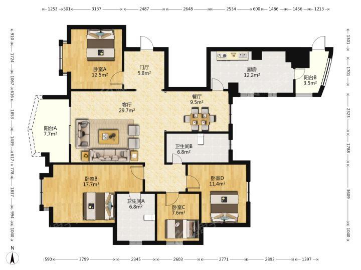 整租·海航国兴城(B区)