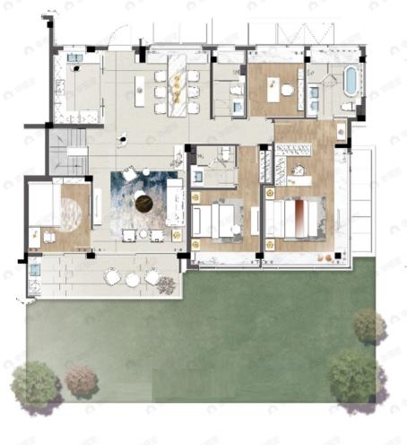 大华春山明月4室2厅3卫户型图