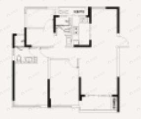 3室2厅2卫建面106平南户型图