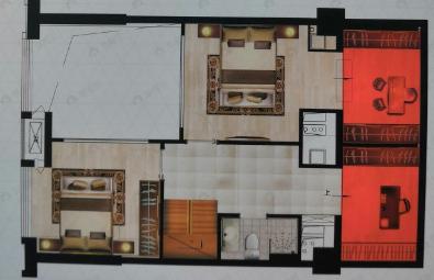 3室2厅2卫建面90平户型图