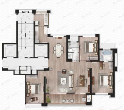 海悦城钰园4室2厅2卫户型图