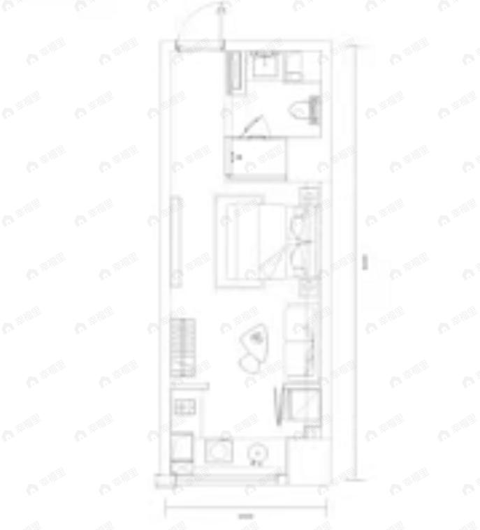 文景尚品1室1厅1卫户型图