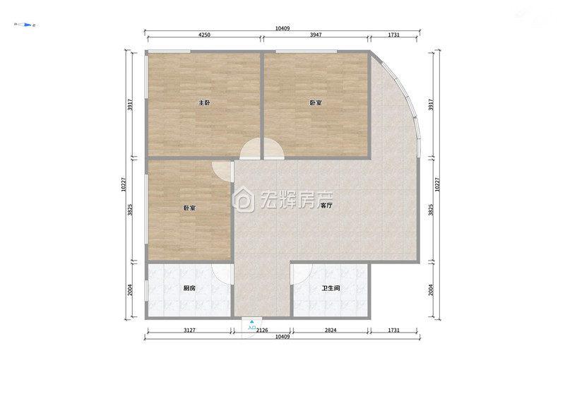 整租·华富瑞士名居