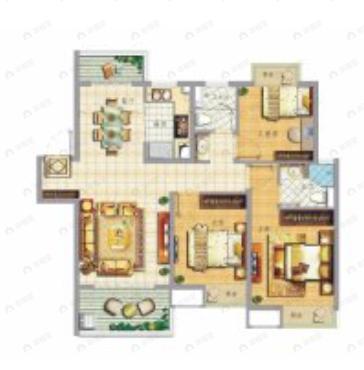 润永通悦港城3室2厅2卫户型图