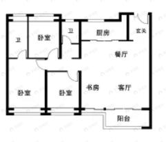 汇元玺3室2厅2卫户型图