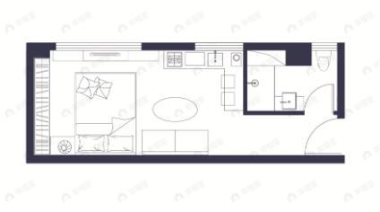 万象瑞都1室1厅1卫户型图