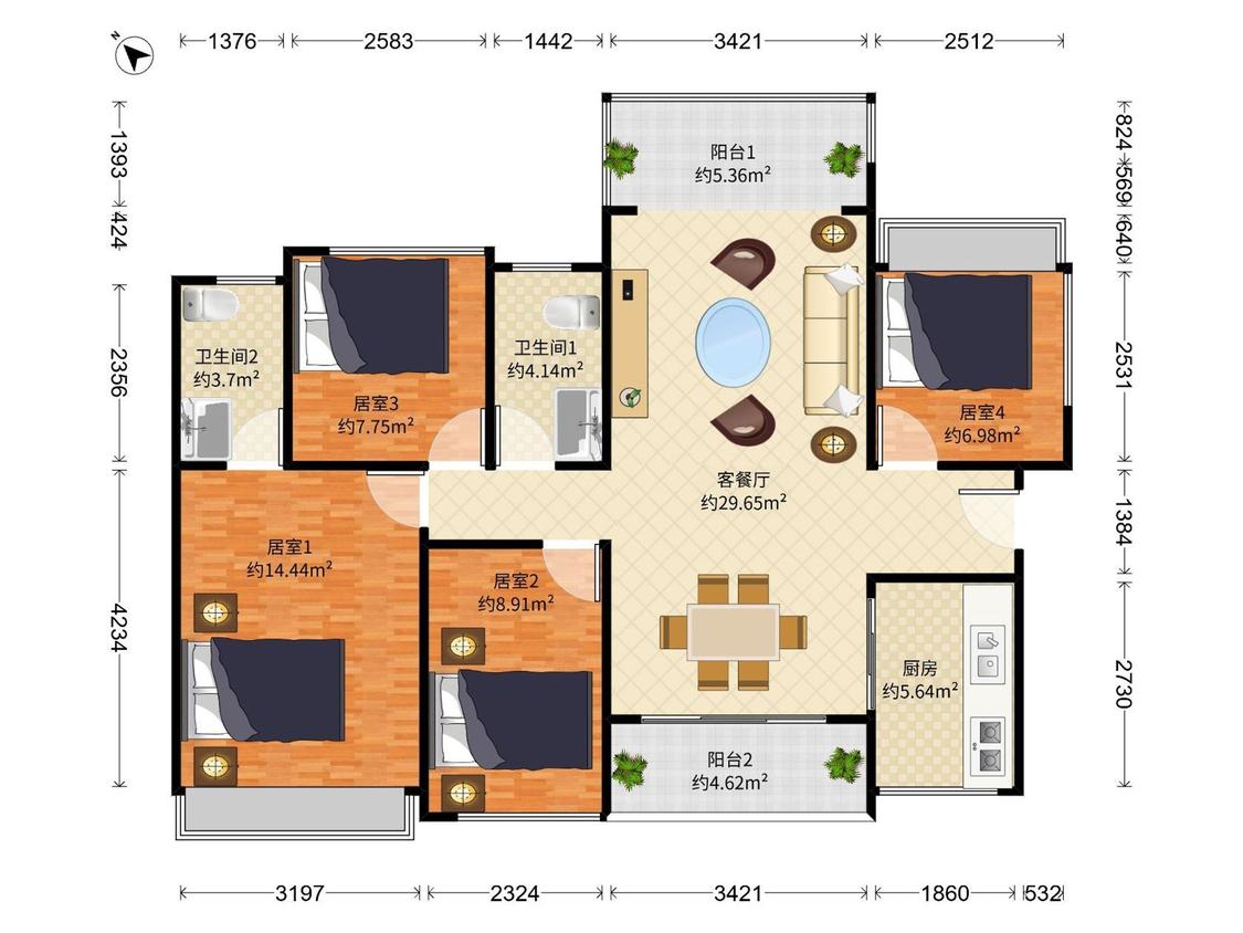 整租·龙光玖悦台