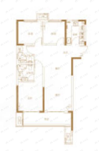 永威溪樾3室2厅2卫户型图