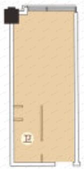 1室1厅1卫建面43m²北户型图