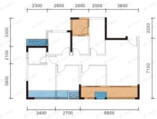 曦圆南城4室2厅2卫户型图