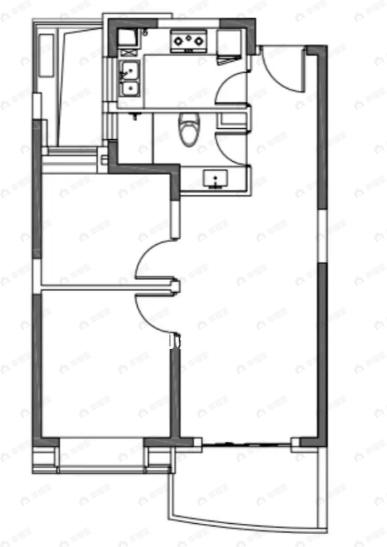 御江廷2室2厅1卫户型图