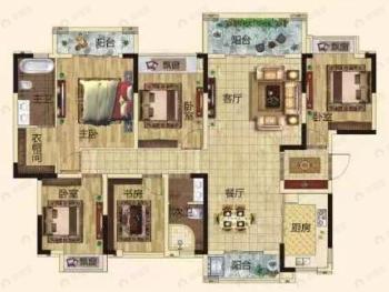 广源华府4室2厅2卫户型图