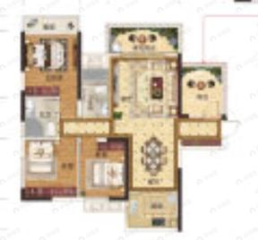 彰泰滨江学府4室2厅2卫户型图