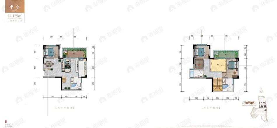 凤翥澜山3室2厅3卫户型图