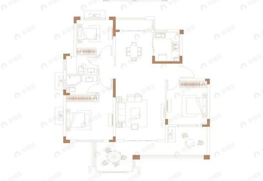 天熙楚世家3室2厅2卫户型图