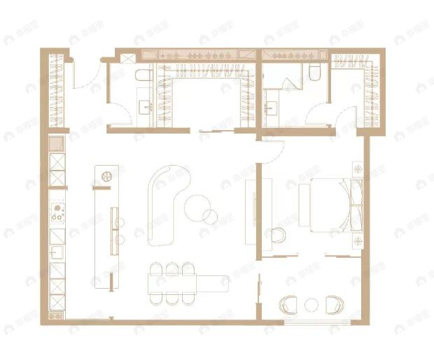 丽苑太和2室2厅2卫户型图