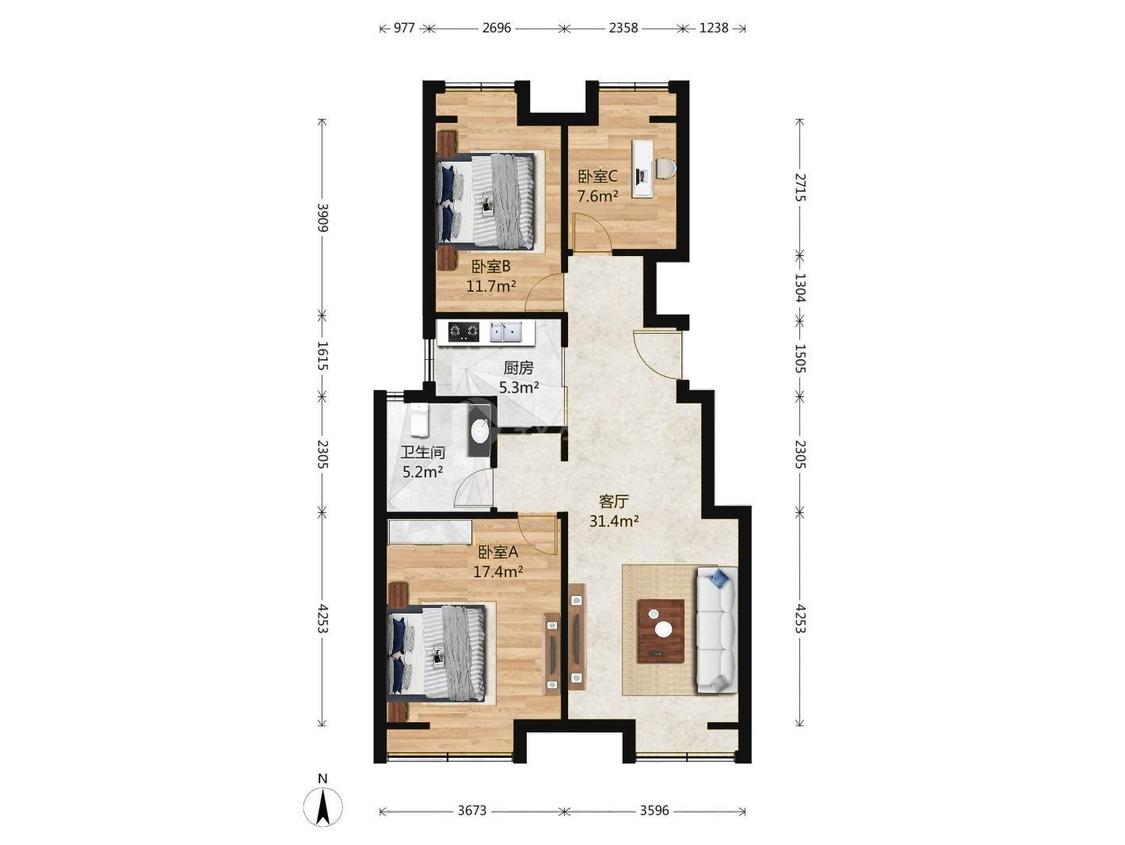 整租·芭蕾雨悦都(一期)