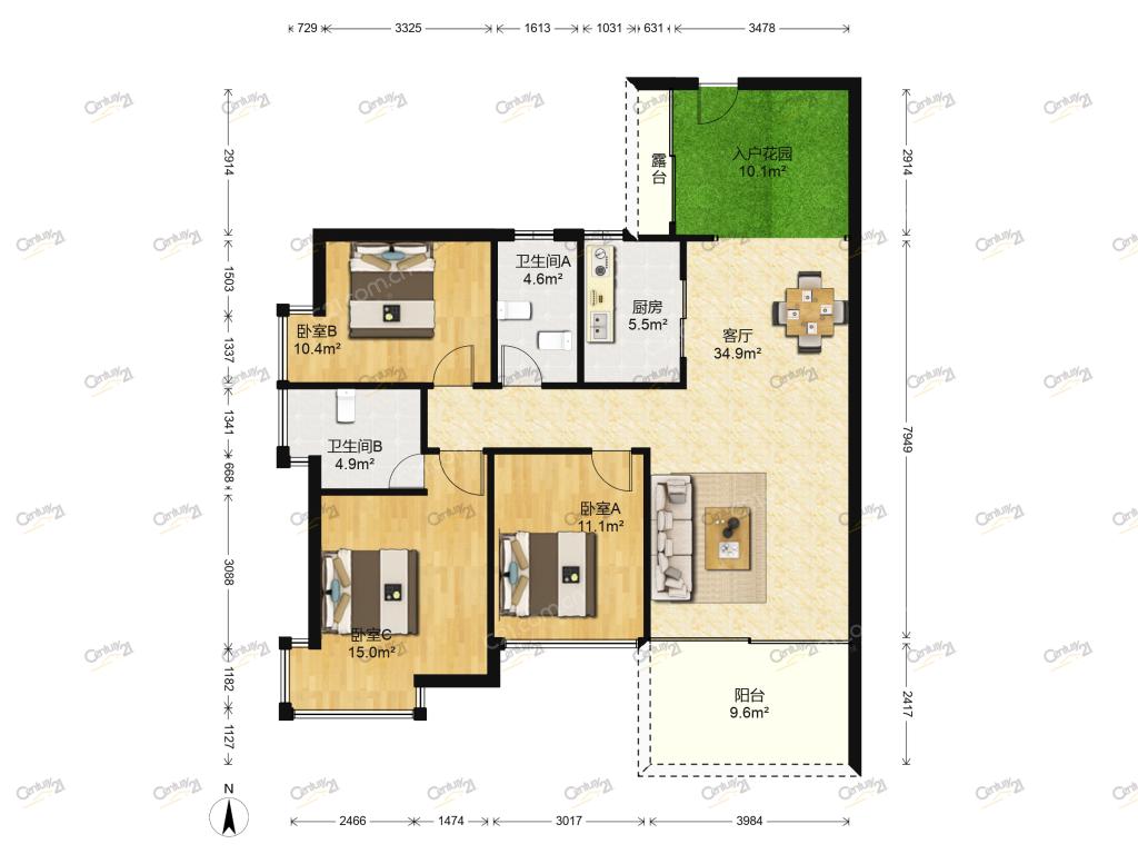 整租·中天彩虹城南区