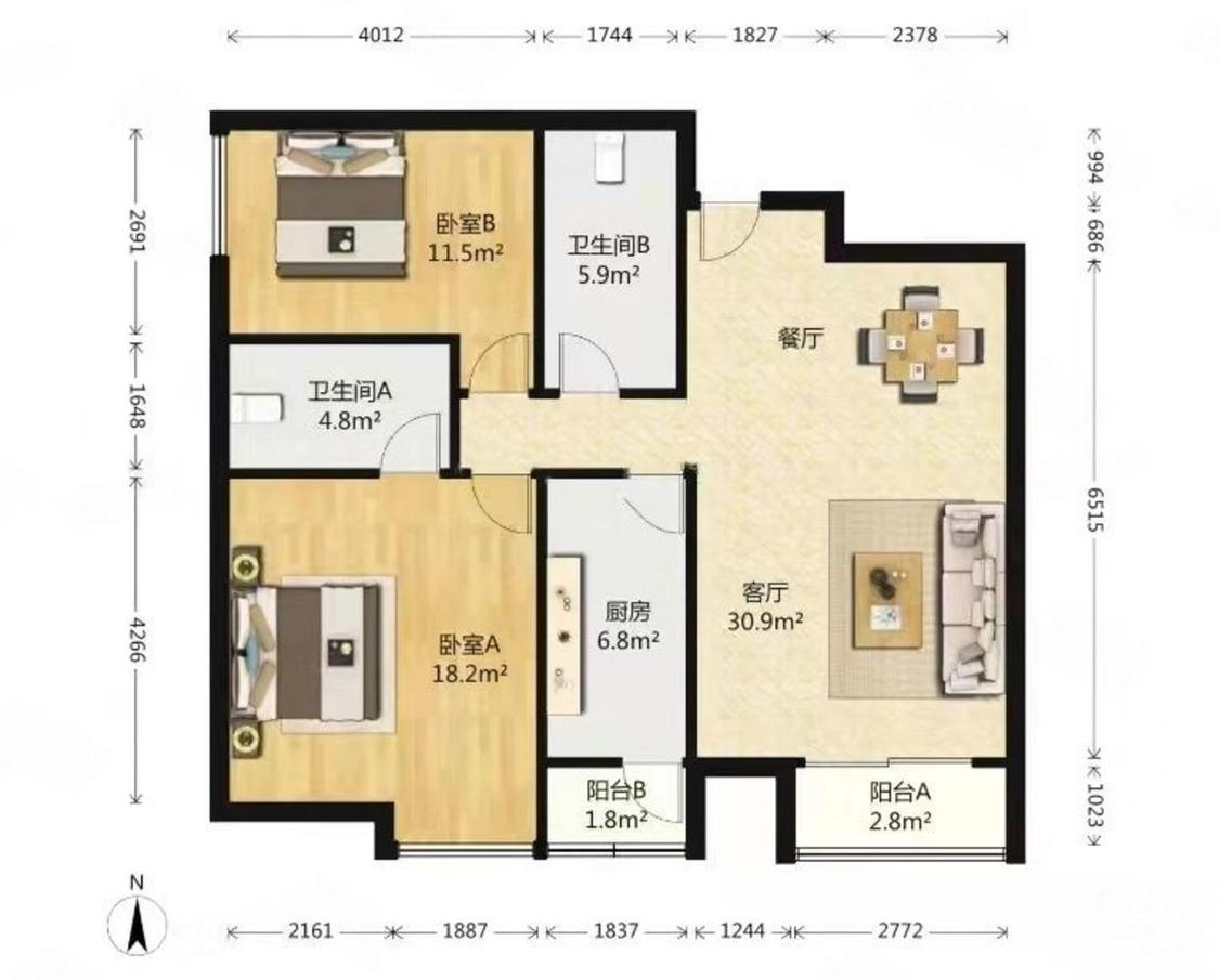 整租·百子湾家园(A区)