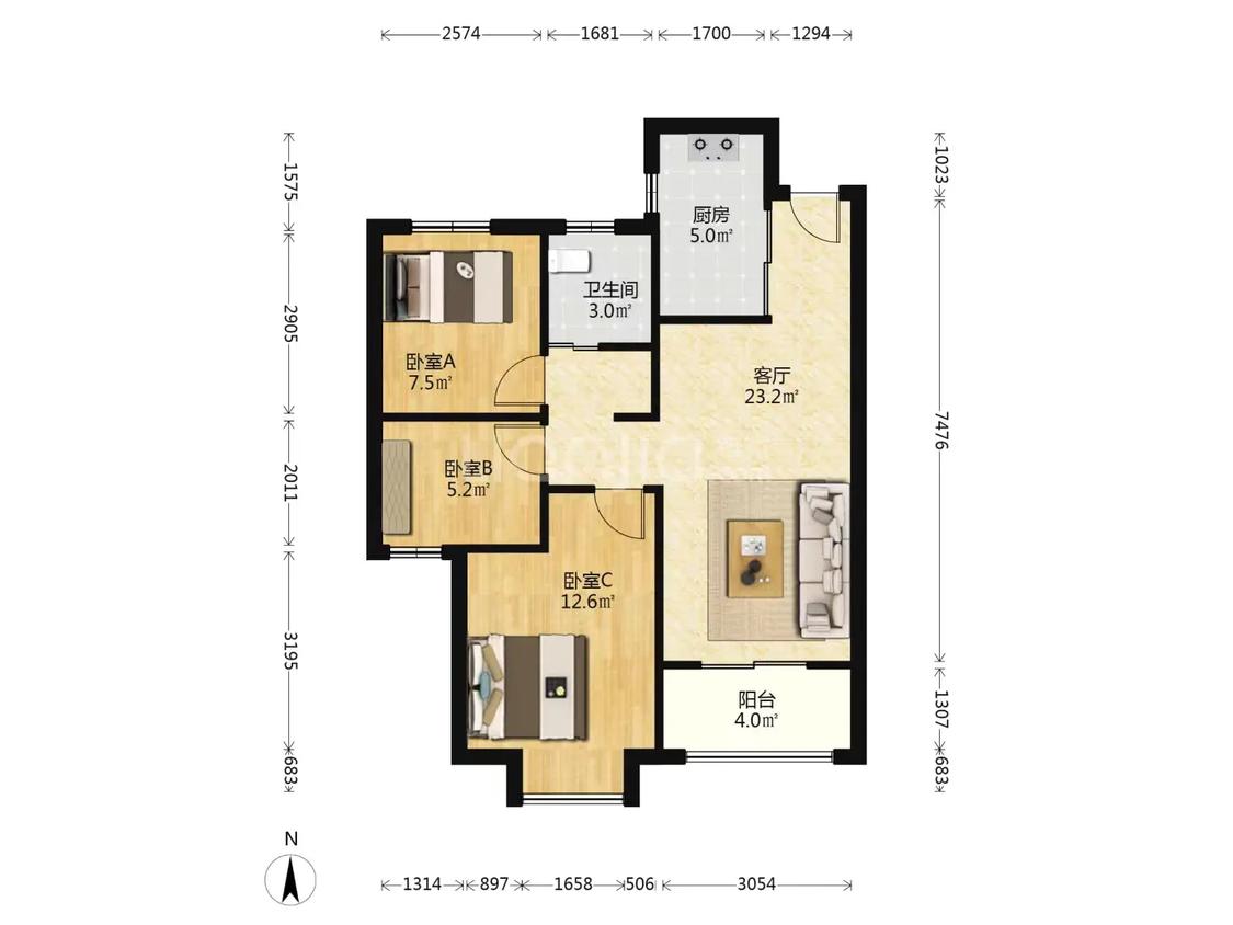 整租·龙湖水晶郦城