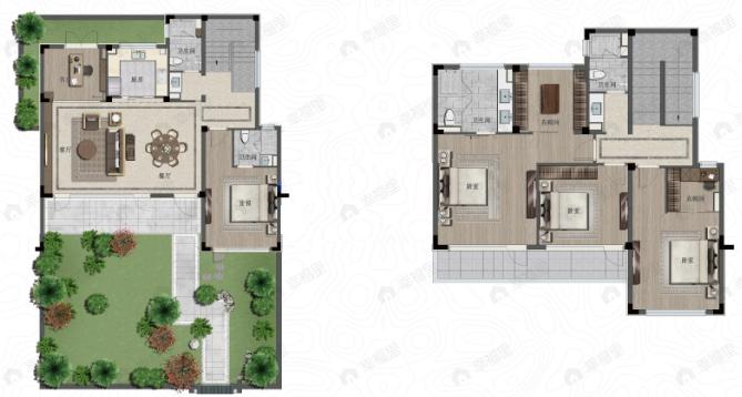 奥城望5室2厅4卫户型图