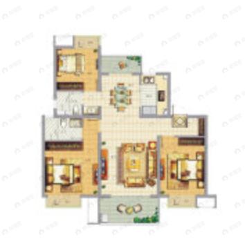 润永通悦港城3室2厅2卫户型图