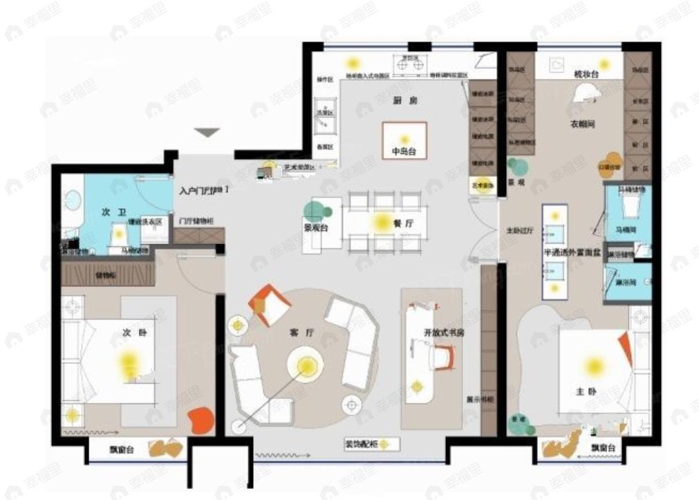 中润府2室2厅2卫户型图