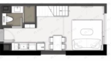 1室1厅1卫建面46平南户型图