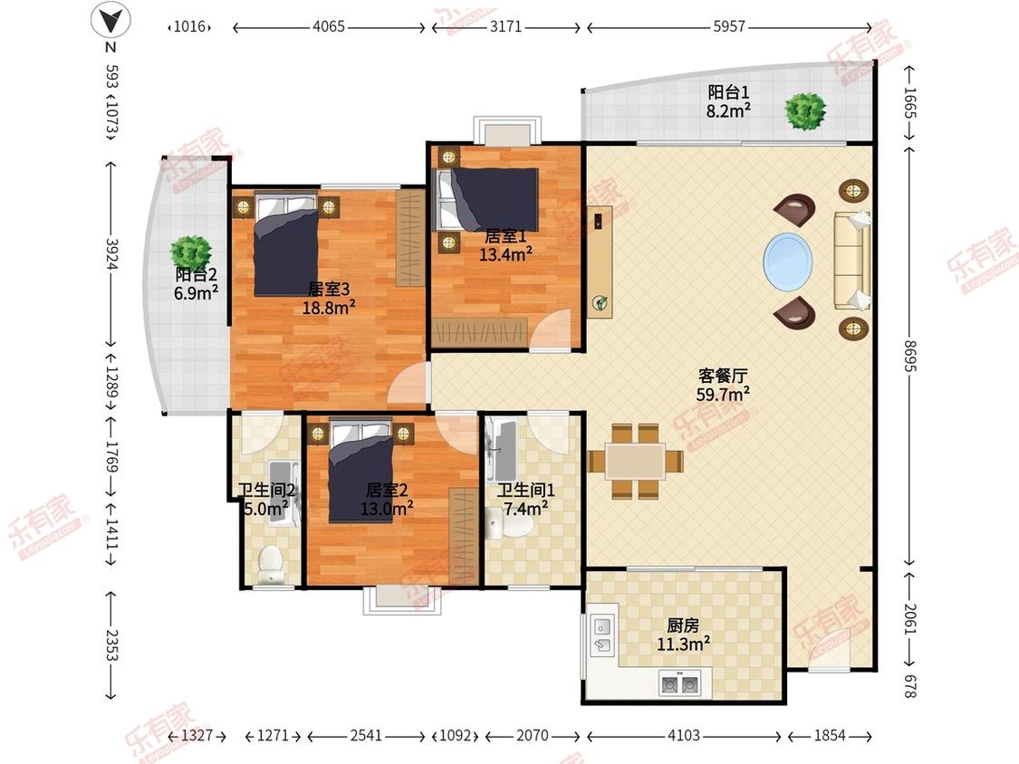 整租·航都花园