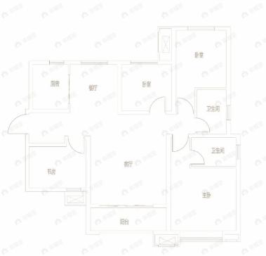 金泰贞观悦府4室2厅2卫户型图