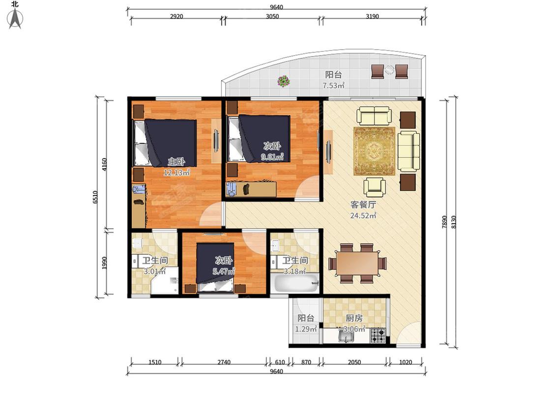 整租·城市花园(莲兴阁)