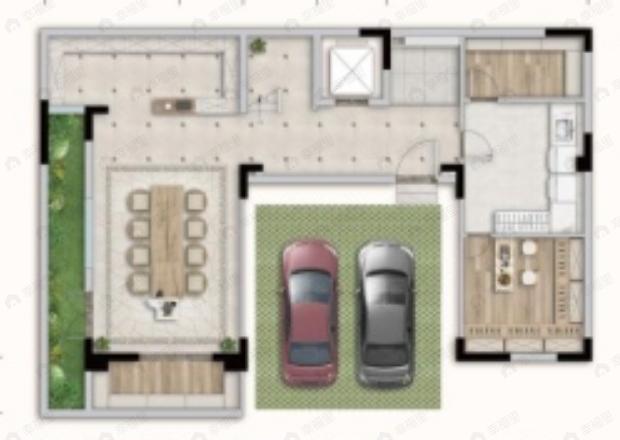 5室3厅6卫建面266平南|北户型图