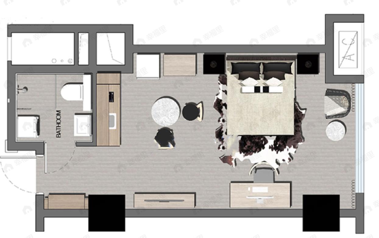 瑞斯丽悦庭1室1卫户型图