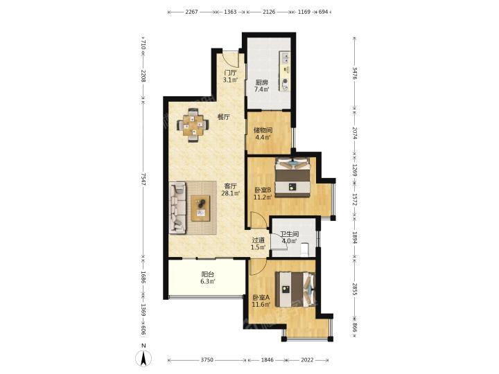 整租·曲江龙邸