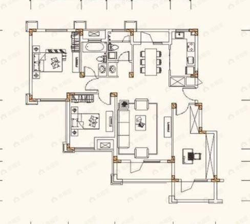 金阳南山里3室2厅2卫户型图