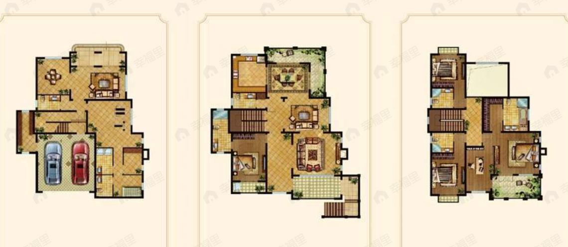 5室2厅5卫建面391平户型图