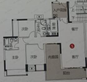 3室2厅2卫建面117平户型图